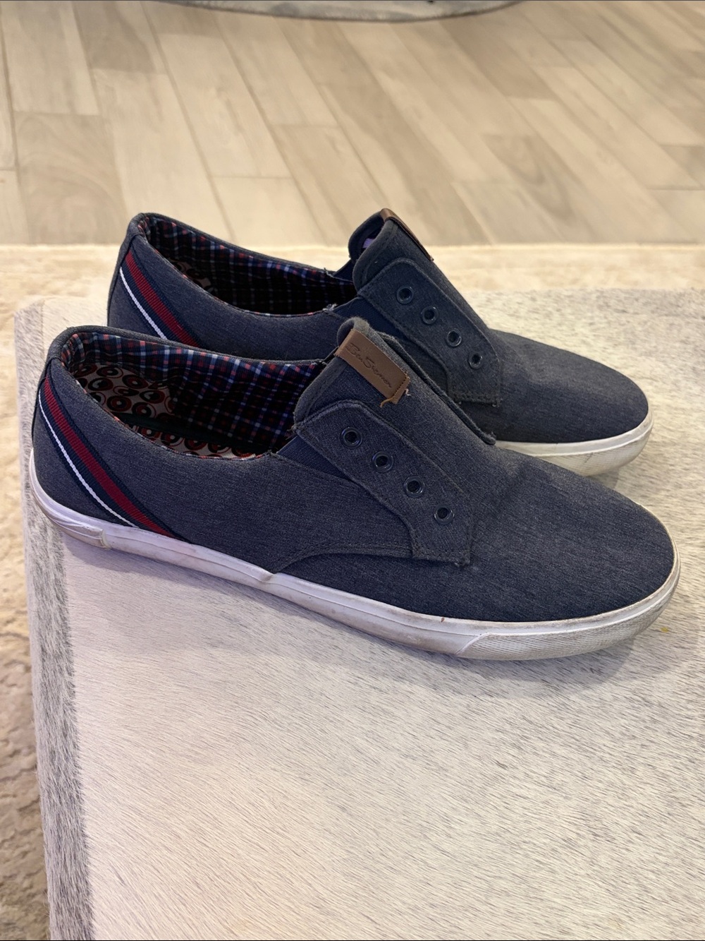 Ben Sherman Slip-On Canvas Sneakers | Men’s US 10 / EU 43 | Navy Casual Shoes